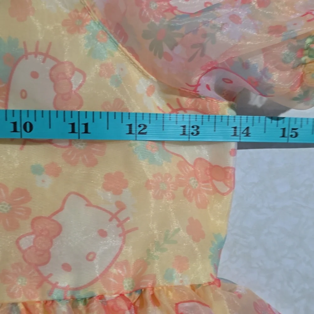 Hello Kitty‎ Yellow Graphic Dress Size Large 10-12